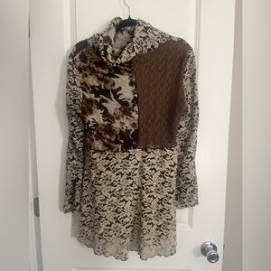 Floral Patchwork Long Sleeve Top